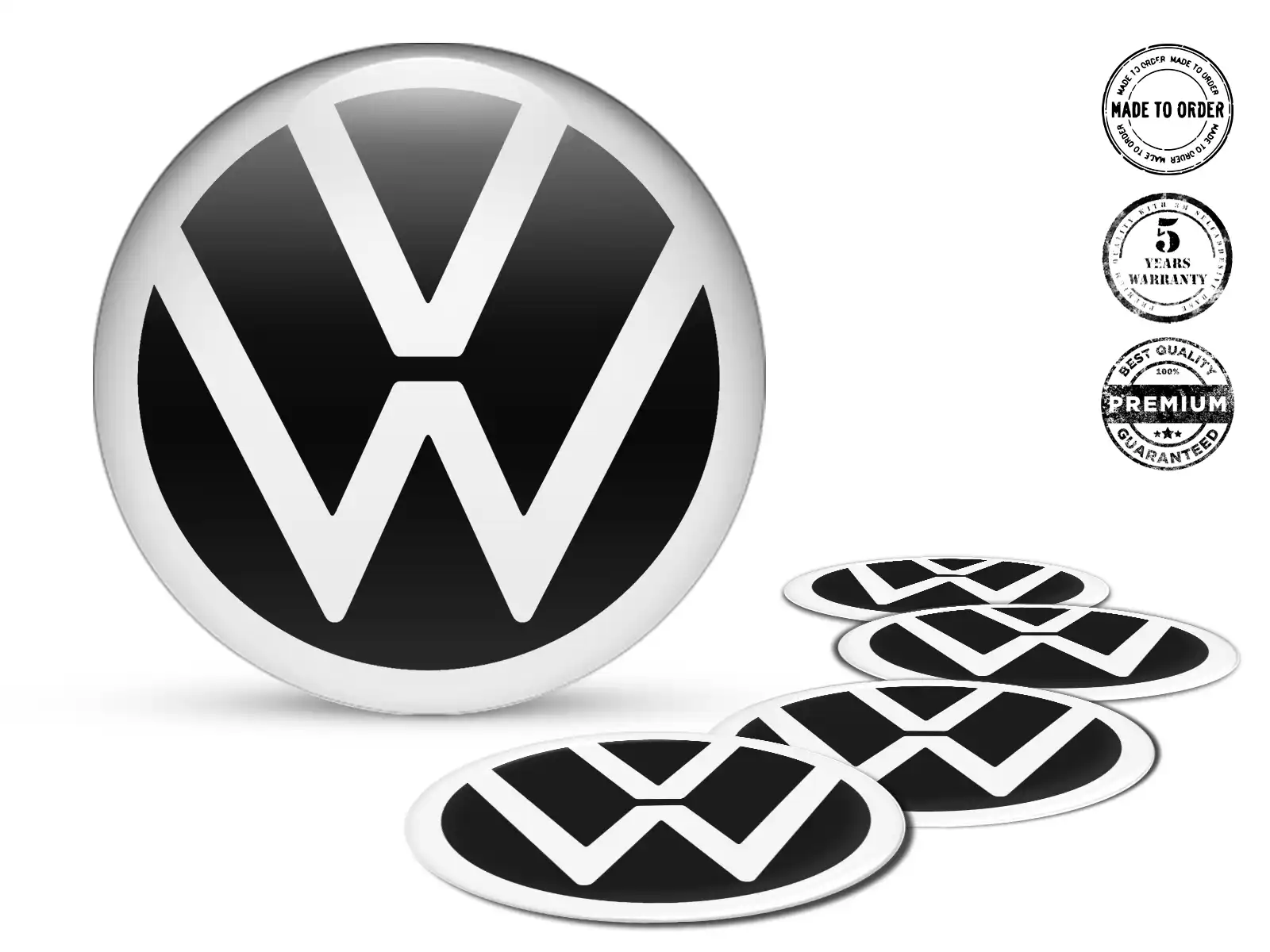 VW Pegatina en Aros Diseño Silicona Alta Calidad